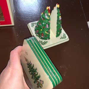Spode Christmas Tree Coaster hardback Coaster Set
